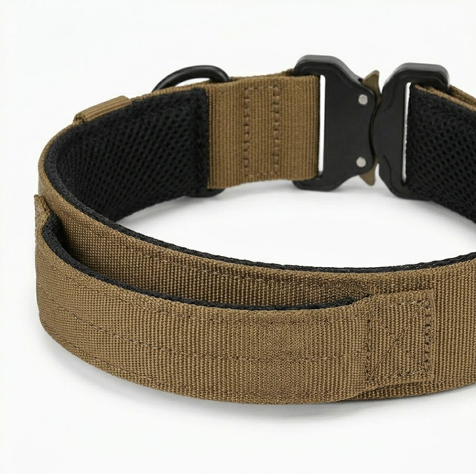 Dfdgerhrefdfgfa-Hundehalsband mit Griff, gepolstertes Nylon Halsband für mittelgroße & große Hunde, verstellbar, robust mit Metallschnalle