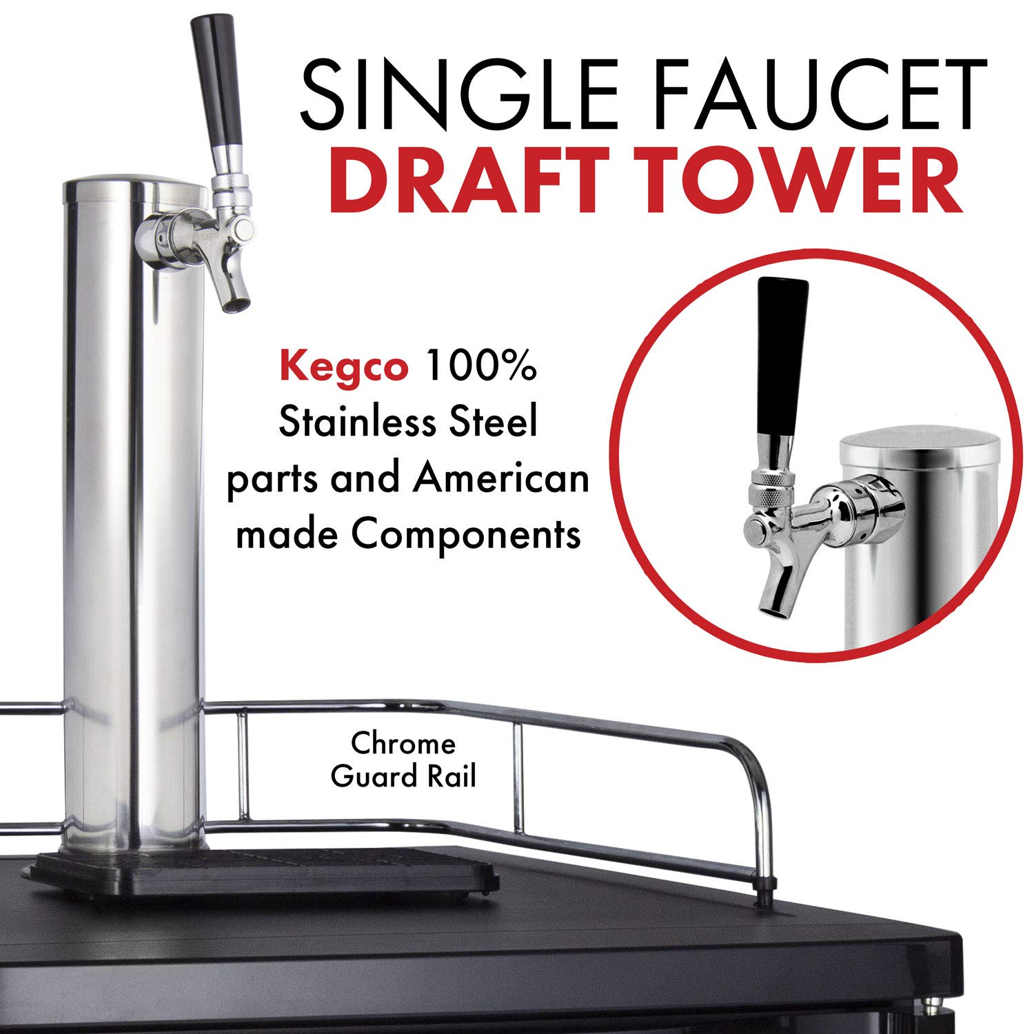 Kegco K199SS 1 Kegerator Stainless Steel