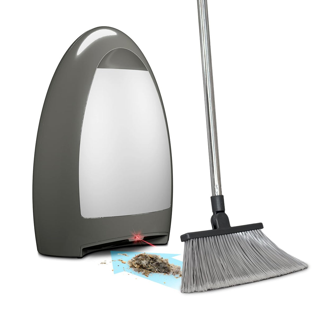 EyeVac Home Touchless Vacuum Automatic Dustpan - Great for Sweeping Salon Pet Hair Food Dirt Kitchen - Fast &amp; Powerful, Corded Canister Vacuum, Bagless, Automatic Sensors, 1000 Watt (Stone Silver)