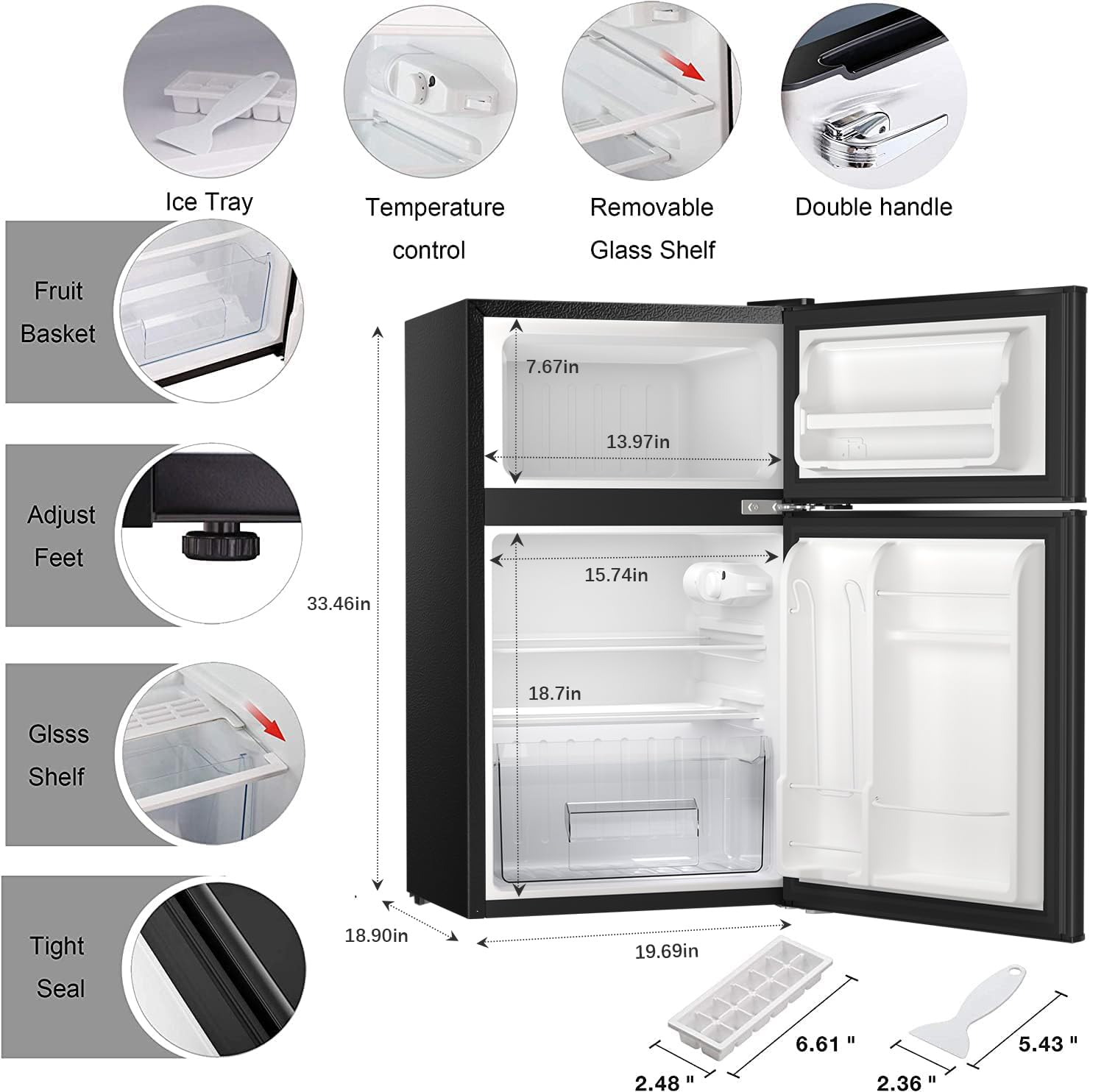 Antarctic Star Refrigerator Single Door Adjustable