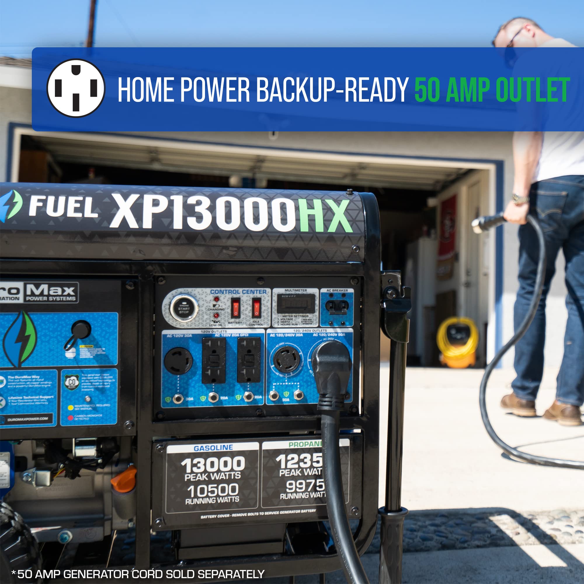 DuroMax XP13000HX Portable Generator Blue