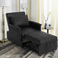 BINGTOO Sleeper Sofa Chair Bed 3 in 1 Convertible Multi-Function Folding Ottoman Sleeper, Pull Out Bed- Modern Couch for Living Room Black,ITSUKI108,26.4*40.9*16.5