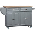 HOMCOM Rolling Drop Leaf Countertop Cabinets